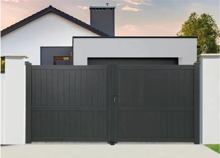Portail battant en aluminium, exemple de réalisation