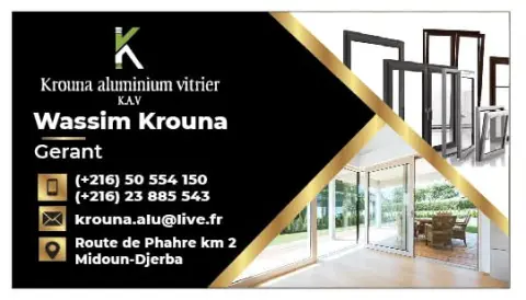 Réalisation 20 de Djerba art aluminium
